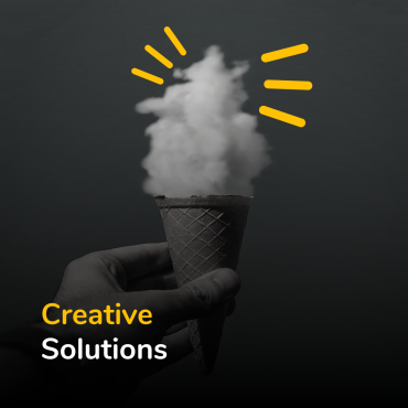 Yellow and black creative solutions agency instagram post